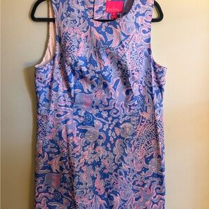 Lilly Pulitzer Vibrant Blue and Pink Mini Dress